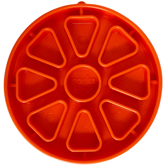 SodaPup Citrus Softie eTray Shallow Slow Feeder Dog Bowl | USA Made