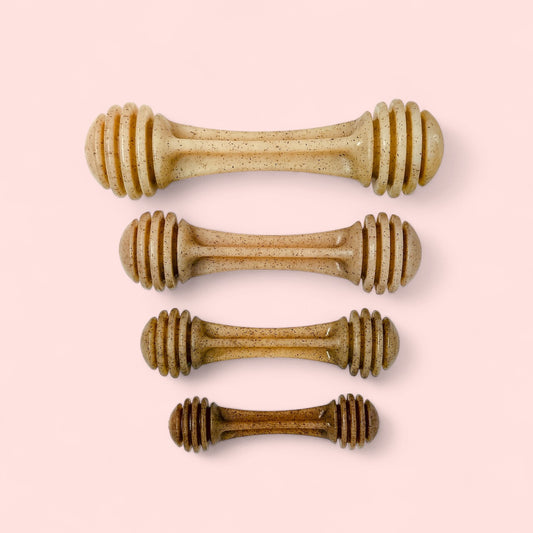 SodaPup Honey Bone Nylon Dog Toy Aggressive Chewers | Indestructible USA Made