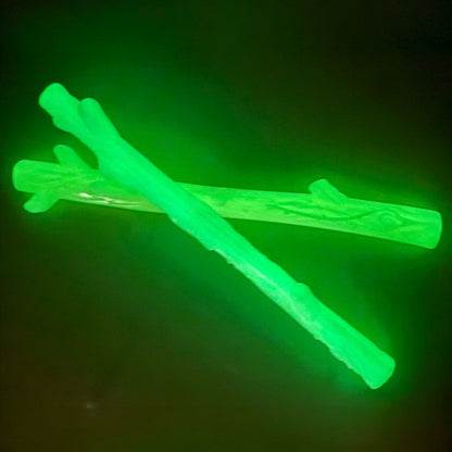 Glow in the Dark Dog Toy Bundle | Nylon Chew Stick + Rubber Retrieving Stick - SodaPup/True Dogs, LLC