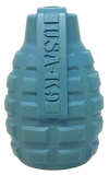 USA-K9 Grenade eDispenser Durable Rubber Chew Toy & Treat Dispenser - Steel Blue