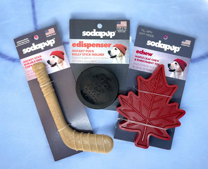SodaPup Hockey Stick Nylon Dog Chew Toy Ultra-Durable Aggressive Chewers USA