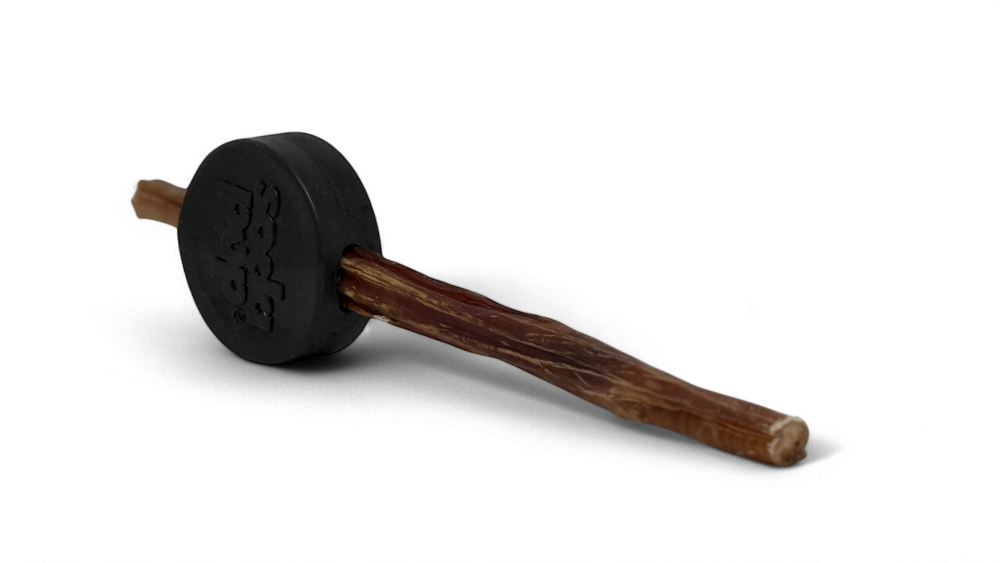 SodaPup Hockey Puck Bully Stick Holder Durable Rubber Treat & Chew Toy USA