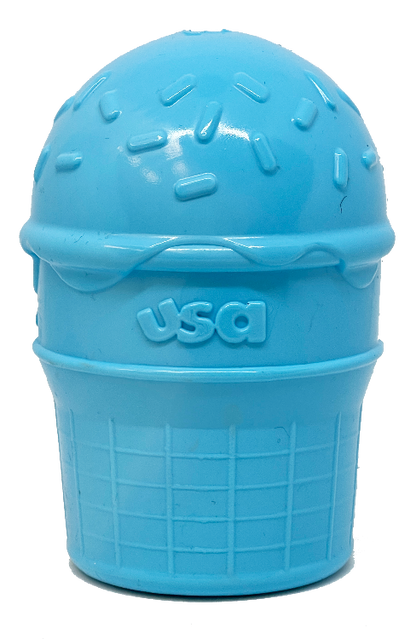 Ice Cream Cone Rubber Dog Chew Toy for Power Chewers | USA Made