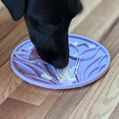 Tulip Design eMat - Enrichment Lick Mat For Dogs and Cats - With