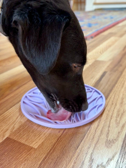 SodaPup Tulip Design eMat Enrichment Lick Mat Dogs Cats Suction Cups | USA Made