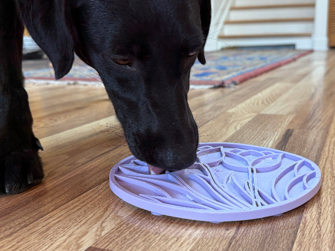 SodaPup Tulip Design eMat Enrichment Lick Mat Dogs Cats Suction Cups | USA Made