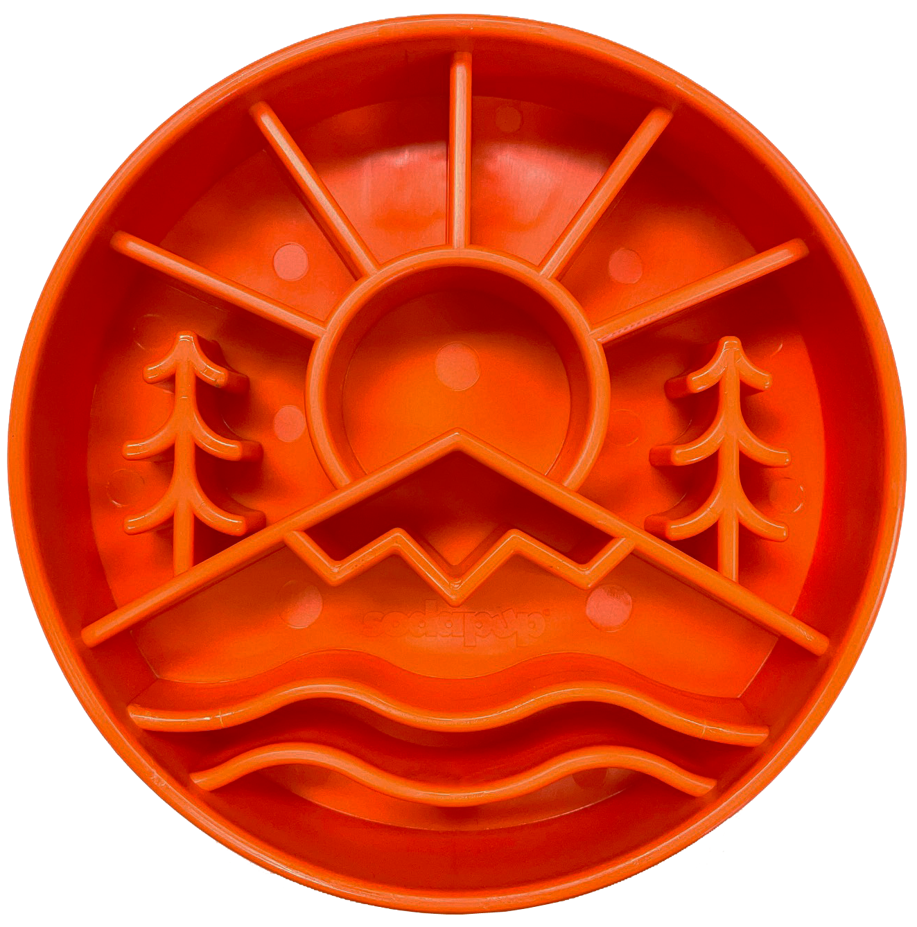 SodaPup Great Outdoors eBowl Slow Feeder Dog Bowl & Enrichment | USA Made orange