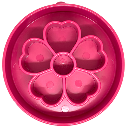 SodaPup Flower eBowl Deep Slow Feeder Dog Bowl Enrichment | USA Made Pink