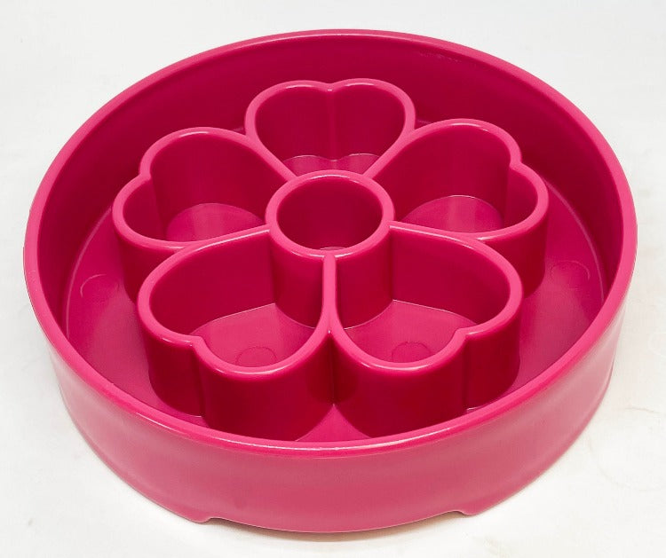 SodaPup Flower eBowl Deep Slow Feeder Dog Bowl Enrichment | USA Made