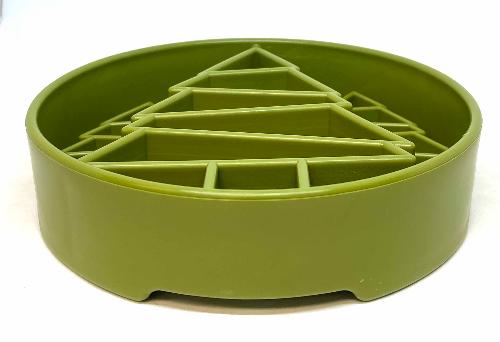 SodaPup Pine Tree Christmas eBowl Deep Slow Feeder Dog Bowl Enrichment | USA Made