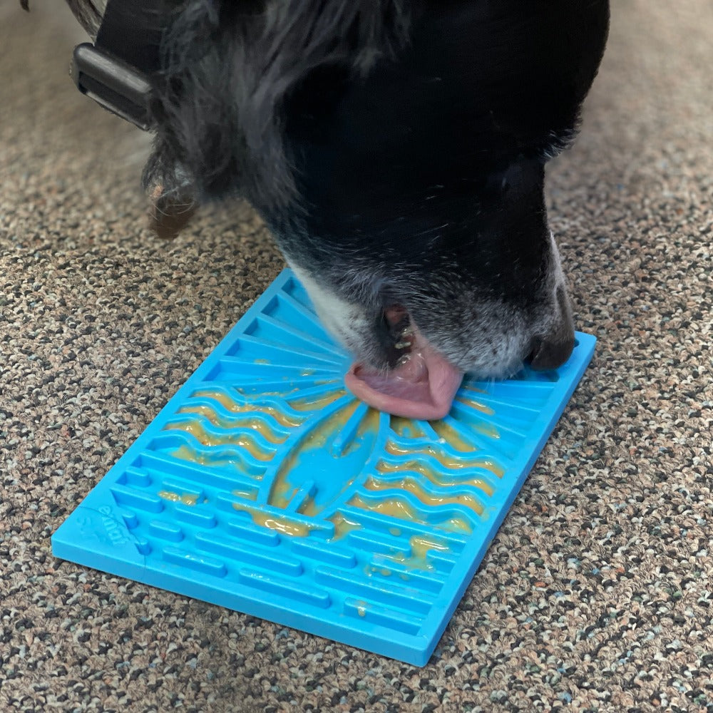 SodaPup Surf's Up eMat Small Lickmat Dogs Cats | Beach-Themed Design