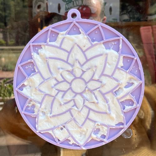 SodaPup Lotus Design emat Enrichment Lick Mat Dogs Cats Suction Cups | USA Made