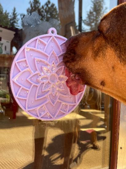 SodaPup Lotus Design emat Enrichment Lick Mat Dogs Cats Suction Cups | USA Made