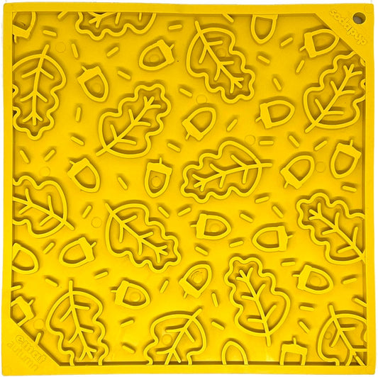 SodaPup Autumn eMat Enrichment Lick Mat Dogs Cats| Fall Leaves Design |