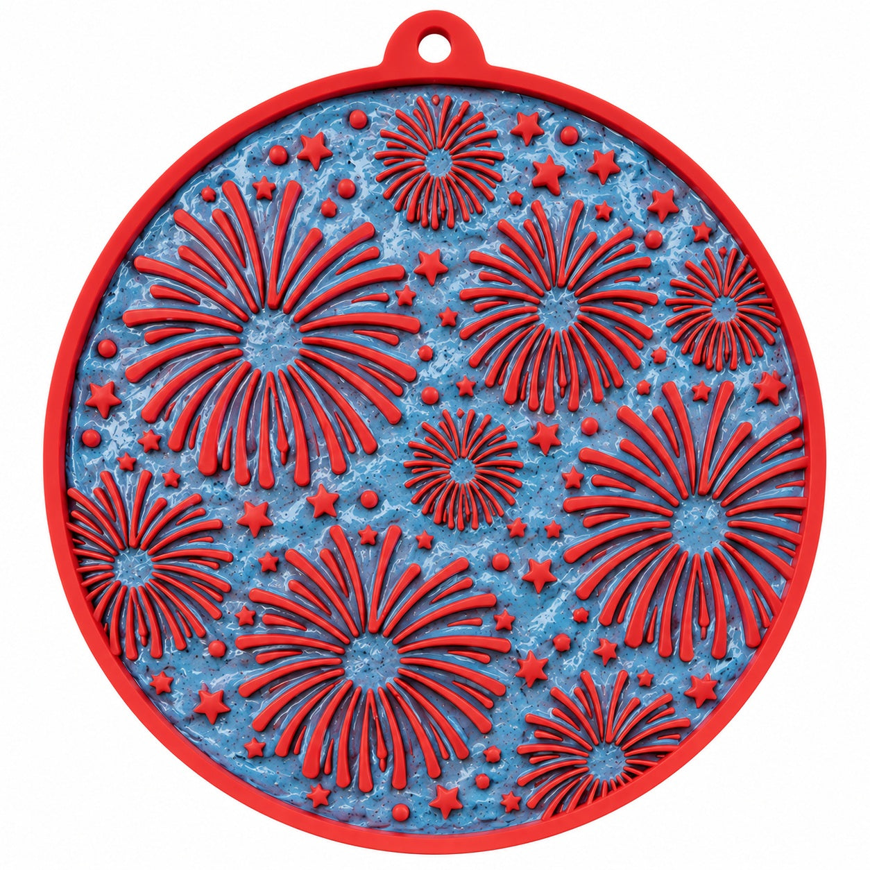 USA-K9 Fireworks Design eMat - Enrichment Lick Mat For Dogs and