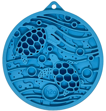 SodaPup Turtle eMat-Mini Lick Mat Suction Cups Small Dogs & Cats | USA Blue emat Mini