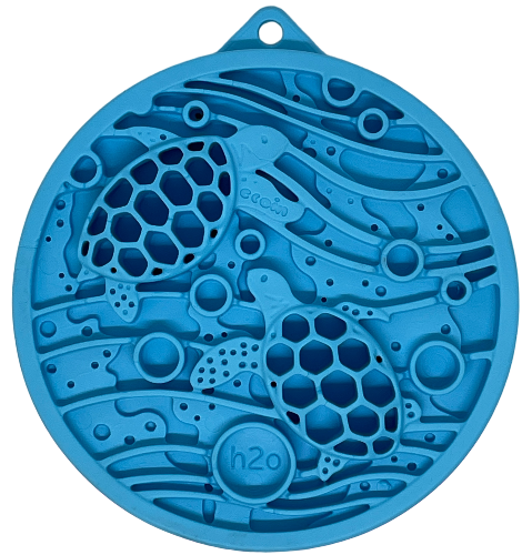 SodaPup Turtle eMat-Mini Lick Mat Suction Cups Small Dogs & Cats | USA Blue emat Mini