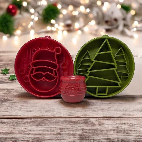 Santa Christmas eBowl Deep Slow Feeder Dog Bowl for Enrichment