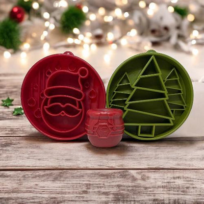 SodaPup Santa Christmas eBowl Deep Slow Feeder Dog Bowl Enrichment | USA Made