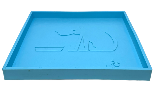 SodaPup Hold 'em Suction Cup Holder Dog Bowls & Lick Mats | USA Made Light Blue