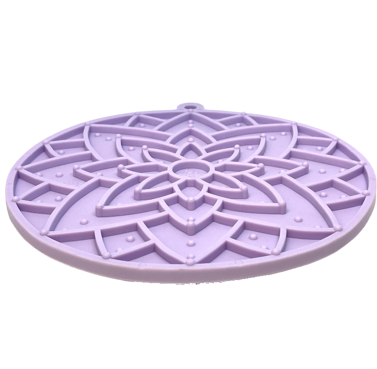 SodaPup Lotus Design emat Enrichment Lick Mat Dogs Cats Suction Cups | USA Made