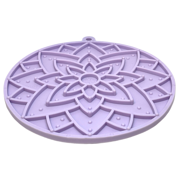 SodaPup Lotus Design emat Enrichment Lick Mat Dogs Cats Suction Cups | USA Made