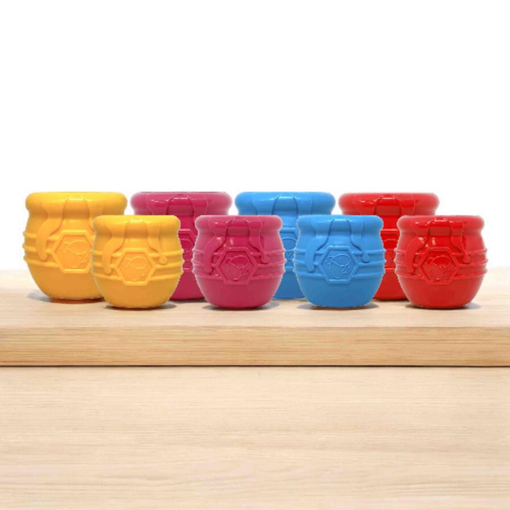 SodaPup Honey Pot Dog eCup Treat Dispenser | Durable PUP-X Rubber Enrichment Toy USA Made