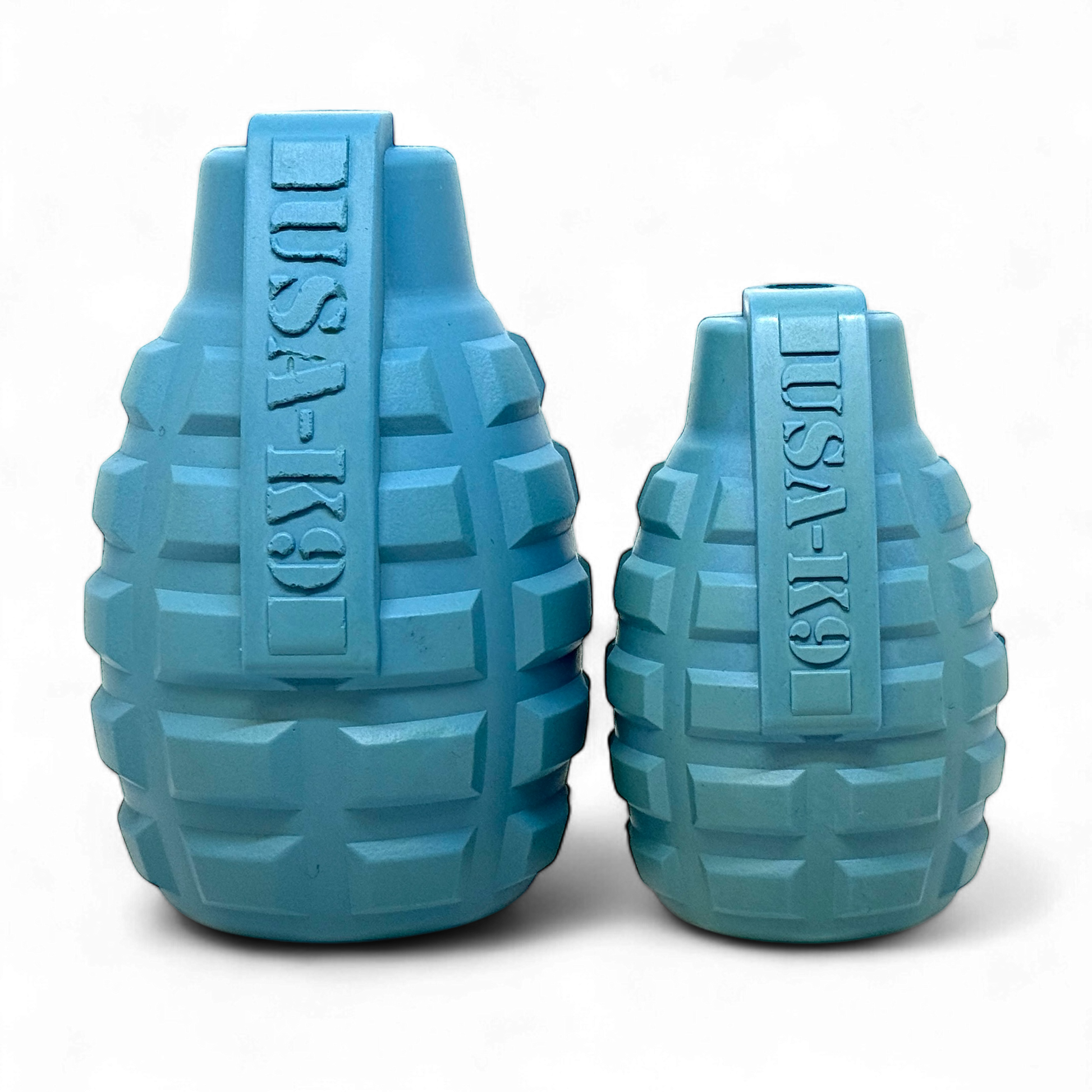 SodaPup USA-K9 Grenade Shaped Rubber Dog Toy Chew, Treat Dispenser & Tug | USA