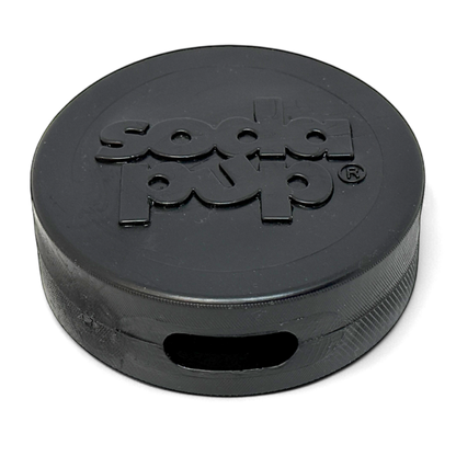 SodaPup Hockey Puck Bully Stick Holder Durable Rubber Treat & Chew Toy USA Black