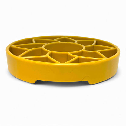 SodaPup Sunflower eTray Shallow Slow Feeder Dog Bowl Enrichment | USA Made