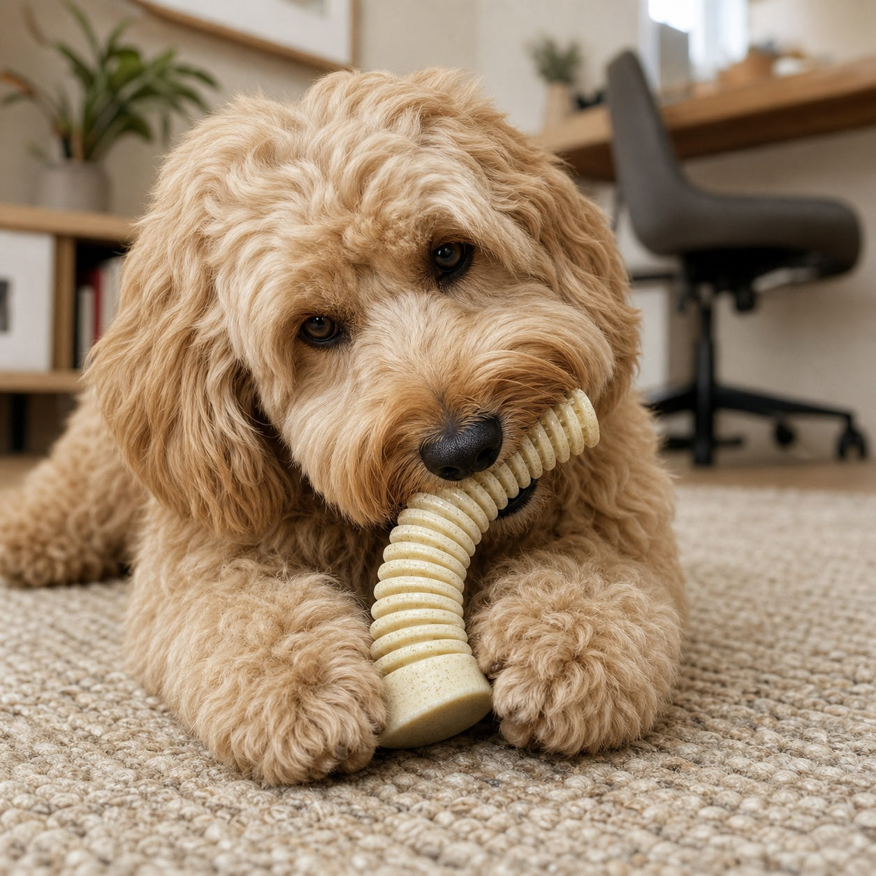 Flufflehorn Dental Antler - Indestructible Nylon Dog Chew Toy XL