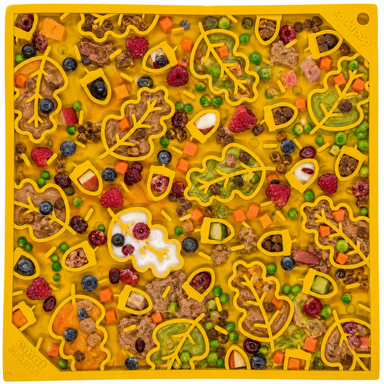 Autumn Dog Lick Mat | Fall Leaves eMat Enrichment Toy | SodaPup Autumn Dog Lick Mat | Fall Leaves eMat Enrichment Toy | SodaPup