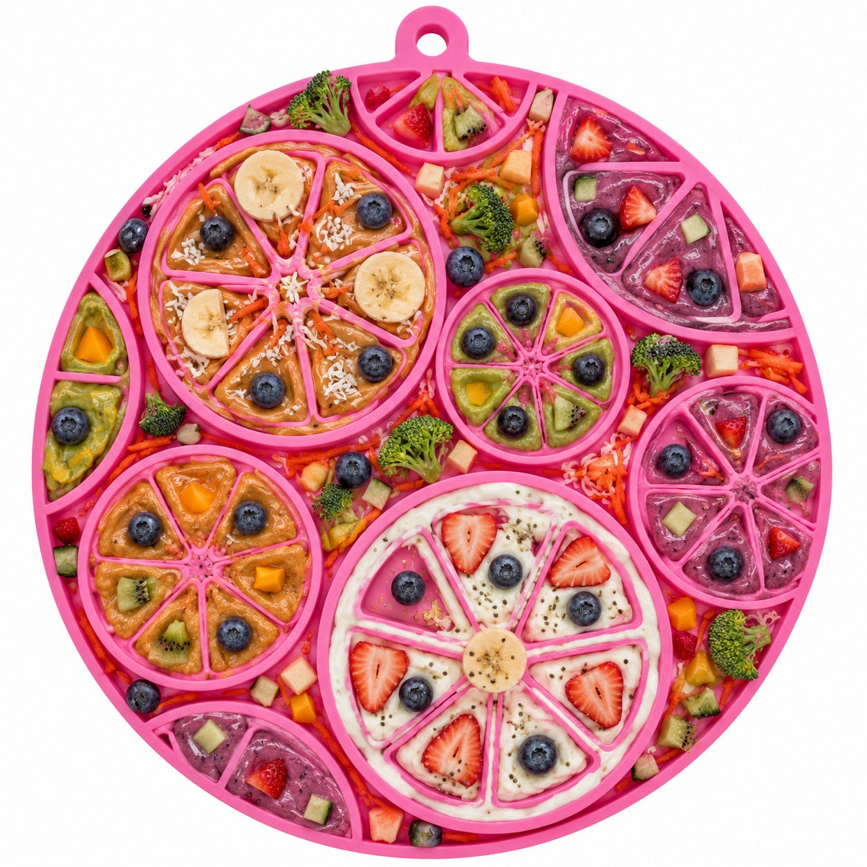 SodaPup Citrus Design eMat Enrichment Lick Mat Dogs Cats Suction Cups | USA Made