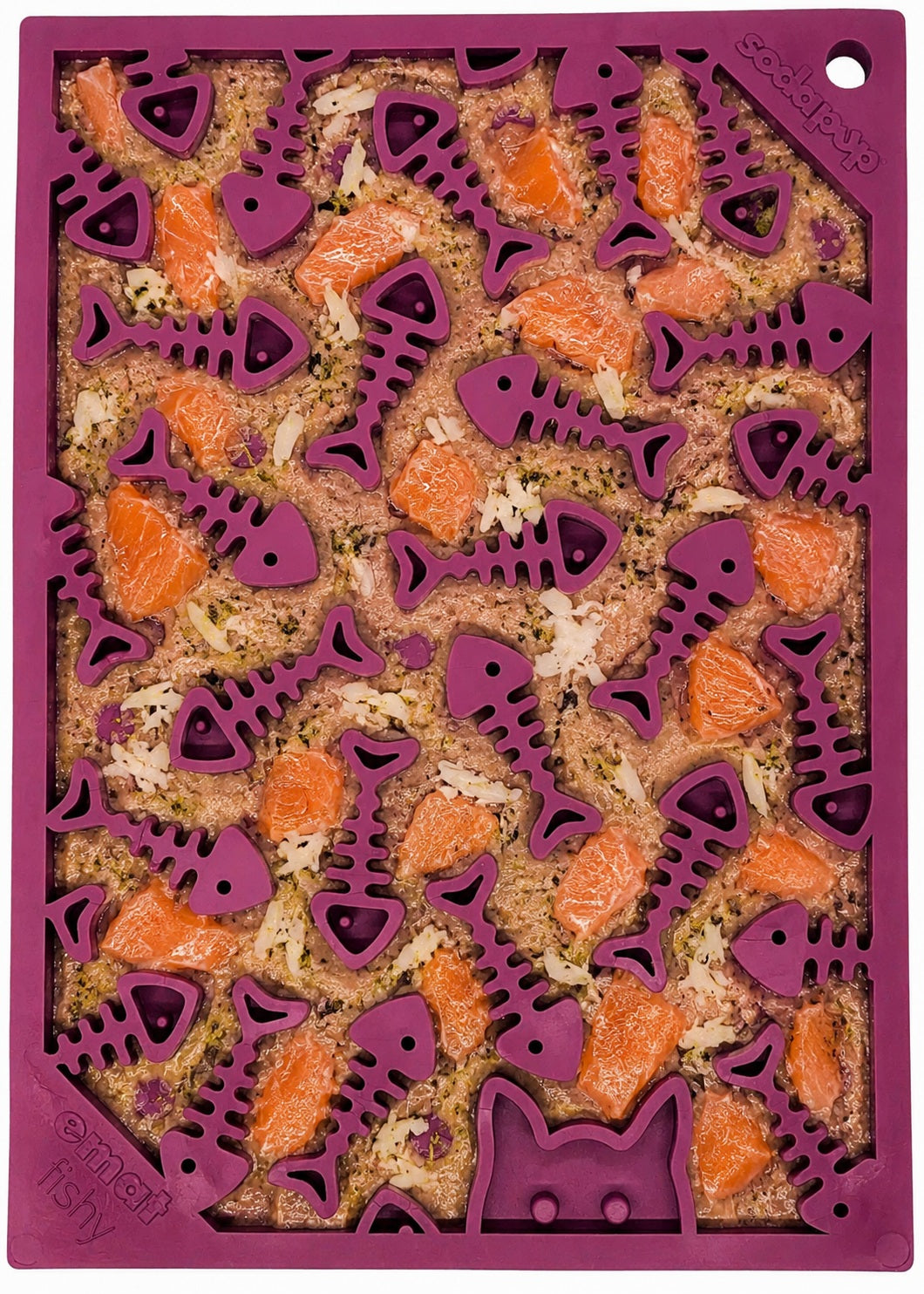 ドッグフード Aki Fishy emat - Small Enrichment Lick Mat for Dogs and Cats | SodaPup