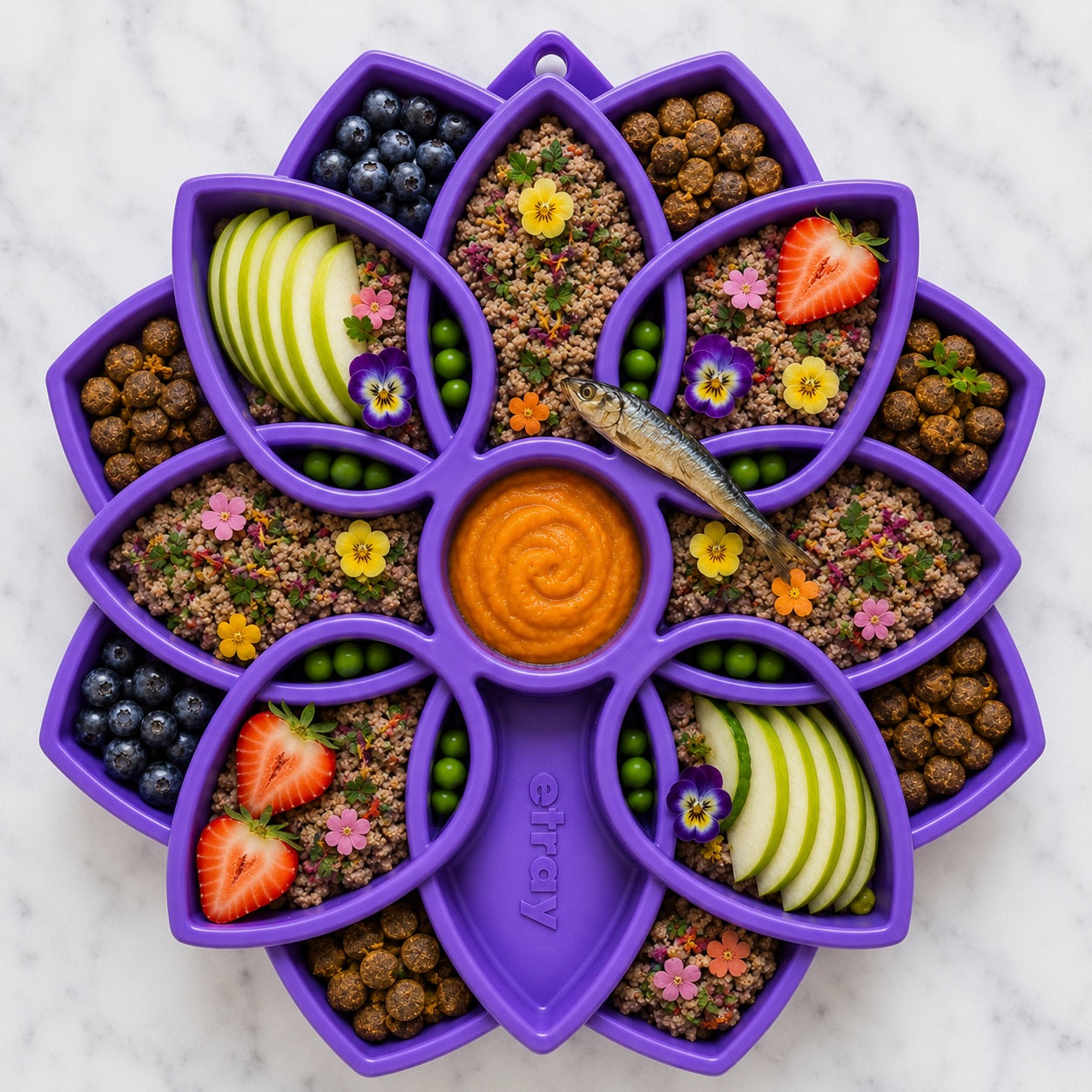 Mandala Slow Feeder Dog Bowl | eTray Enrichment Tray | SodaPup