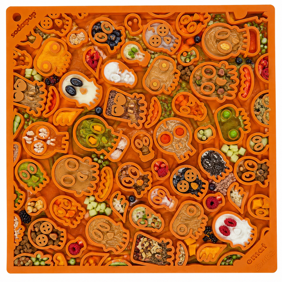 Zombie Skull Dog Lick Mat | Halloween eMat Enrichment Toy