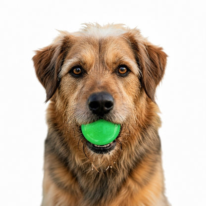 Green Glitter Ball 2-Pack Dog Toy | Soft PUP-X Rubber Floating Fetch Ball with Treat Dispenser | USA Made - SodaPup/True Dogs, LLC
