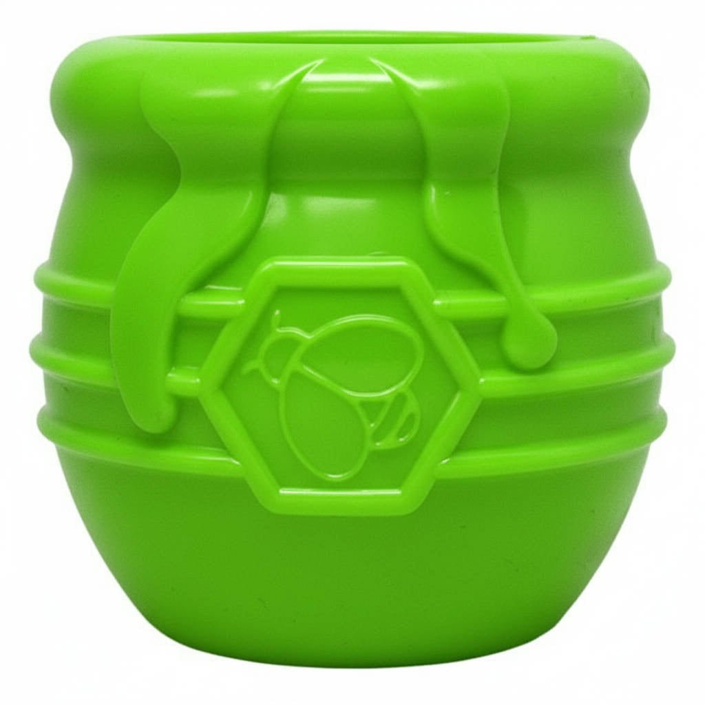 Honey Pot Dog eCup Treat Dispenser | Durable PUP-X Rubber Enrichment Toy | USA Made - SodaPup/True Dogs, LLC