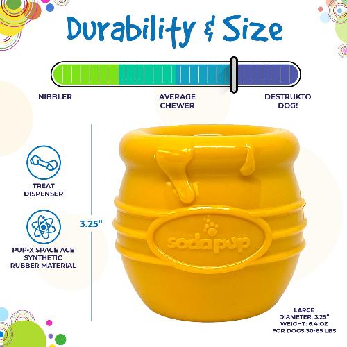 Honey Pot Dog eCup Treat Dispenser | Durable PUP-X Rubber