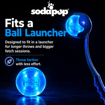 Strobe Ball Light-Up Dog Toy - Durable Floating Chew Ball | Made in USA - SodaPup/True Dogs, LLC