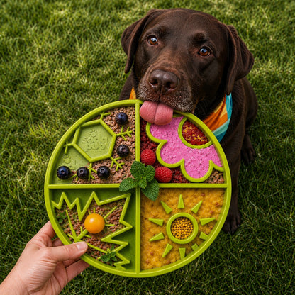 SodaPup Four Seasons eTray Shallow Slow Feeder Dog Bowl Enrichment | USA Made