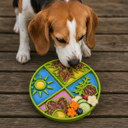 SodaPup Four Seasons eTray Shallow Slow Feeder Dog Bowl Enrichment | USA Made