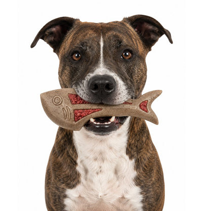 Dog Fish Nylon Dog Chew & Enrichment Toy | Ultra-Durable for Aggressive Chewers | SodaPup
