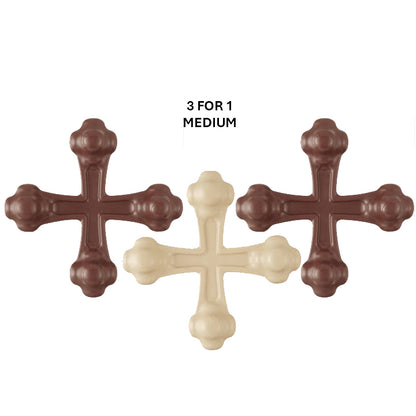 Quad Bone Nylon Chew Toy 3-Pack | Durable Dog Bone for Aggressive Chewers | USA Made | SodaPup
