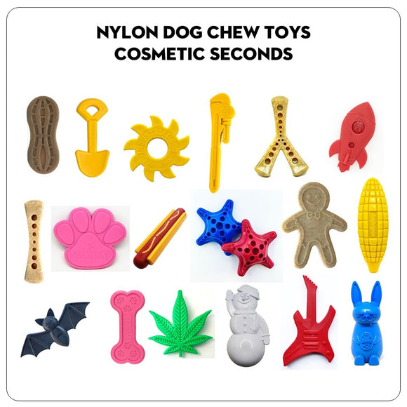 BOX OF 20 COSMETIC SECONDS - NYLON CHEW TOYS