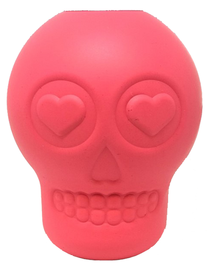 Pink Sugar Skull rubber treat dispenser