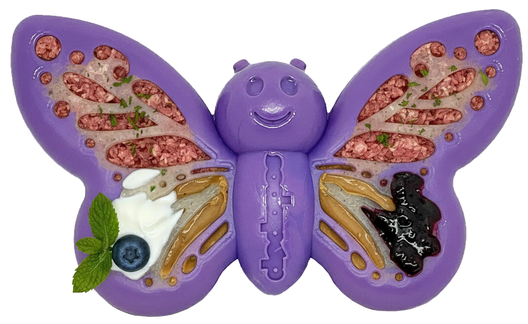 3 for 1 Butterfly Nylon Chew & Enrichment Toy | Blemished, No Packaging | SodaPup