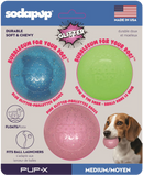 Glitter Ball 3-Pack Dog Toy | Soft Rubber Floating Fetch Ball with Treat Dispenser | USA Made (Copy) - SodaPup/True Dogs, LLC