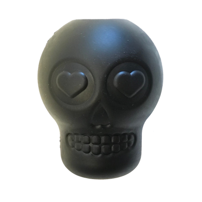 SodaPup Magnum Sugar Skull Dog Chew Toy & Treat Dispenser USA Made | LARGE BLACK
