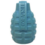 USA-K9 Grenade eDispenser Durable Rubber Chew Toy & Treat Dispenser - Steel Blue - SodaPup/True Dogs, LLC
